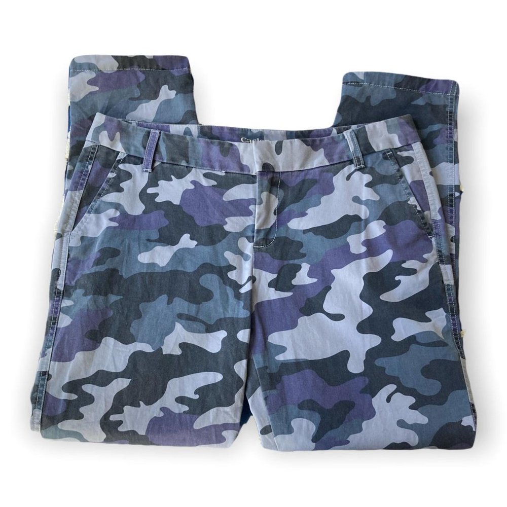Caslon Retro Y2K Blue Camo Skinny Pants Unisex Size 10